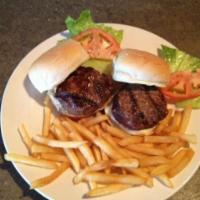 Plain Hamburger · Handmade with 8 oz. of 100% fresh ground beef daily and never frozen.