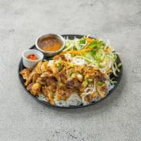 37. Vermicelli – Bún · Vermicelli noodle bowl comes with lettuce, mint leaves, cucumber, bean sprouts, and pickled ...