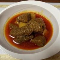 38. Beef Curry · Beef and potato cooked with house special curry paste.