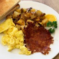 Granny's Hash · Corned beef hash, plus 2 eggs any style, breakfast potatoes and toast. Includes 2 farm-fresh...