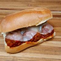 4. Meatball Sub · Traditional meatballs, melted havarti cheese and Caesar dressing.