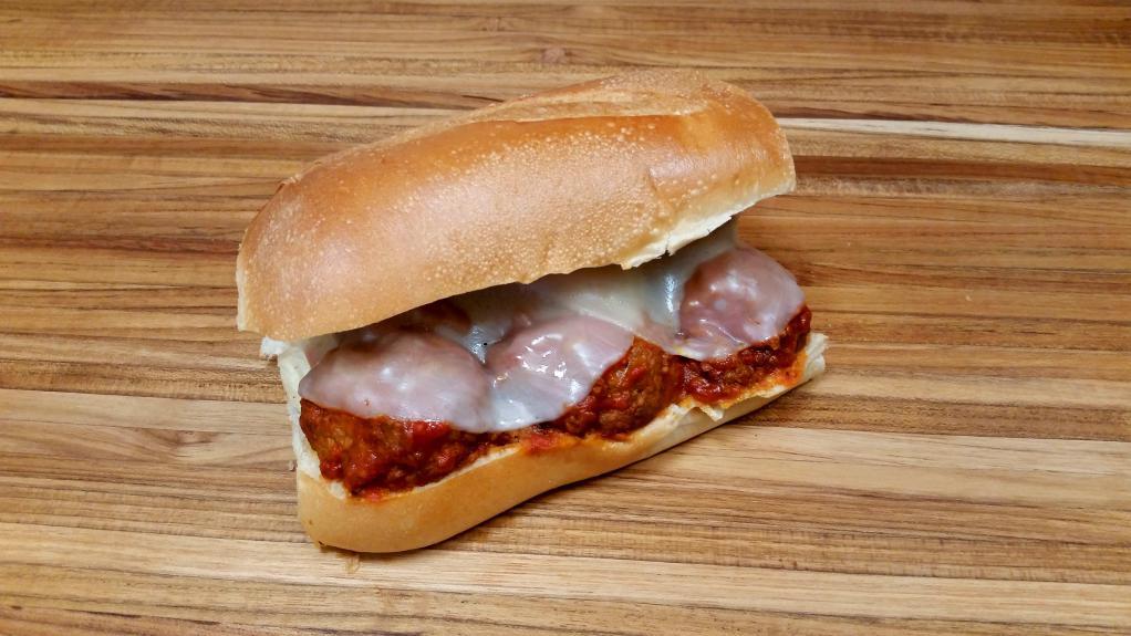 4. Meatball Sub · Traditional meatballs, melted havarti cheese and Caesar dressing.