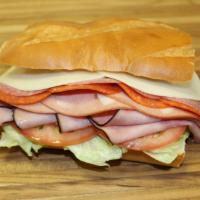 Italian Sub · Ham, mortadella, pepperoni, salami and provolone cheese.