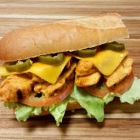 Buffalo Ranch Chicken Sub · Served toasted. Grilled chicken breast marinated in Buffalo ranch sauce, melted habanero jac...