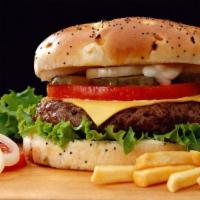 Classic Cheese Burger · Certified Angus beef burger grilled to order and topped with melted American cheese, lettuce...