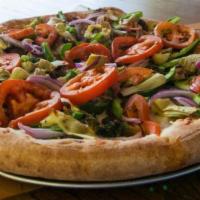 DaVinci Deluxe Pizza · Ham, Italian sausage, meatball, pepperoni, red onion, green pepper, mushroom, black olive, a...