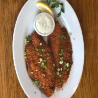 FRIED Filet of Sole · FRIED with breadcrumbs, extra virgin olive oil and lemon.