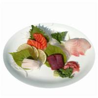 S3. Sashimi Regular Entree with Rice · fourteen  pieces of assorted fish with a side of rice. Served with soup and salad.