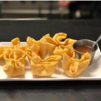 6 Pieces Golden Flowers · Crispy wontons stuffed with crab meat and cream cheese served with sweet and sour sauce.