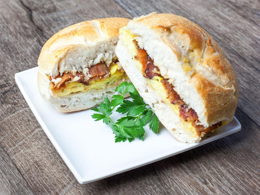 Egg with Cheese and 1 Choice of Meat · Choice of bacon, ham, turkey bacon, taylor ham or pork or turkey sausage.