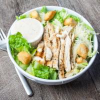 Grilled Chicken Caesar Salad · Romaine lettuce, parmesan cheese and croutons with grilled chicken.