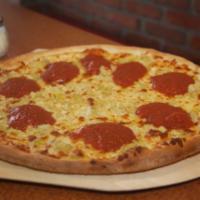 Artichoke Pizza (Red) · * 18 - 8 slices * Mozzarella, parmesan, artichoke heartsand fresh garlic,dressed with our si...
