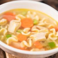 Chicken Noodle Soup · Warm up with a bowl of our Chicken Noodle Soup.