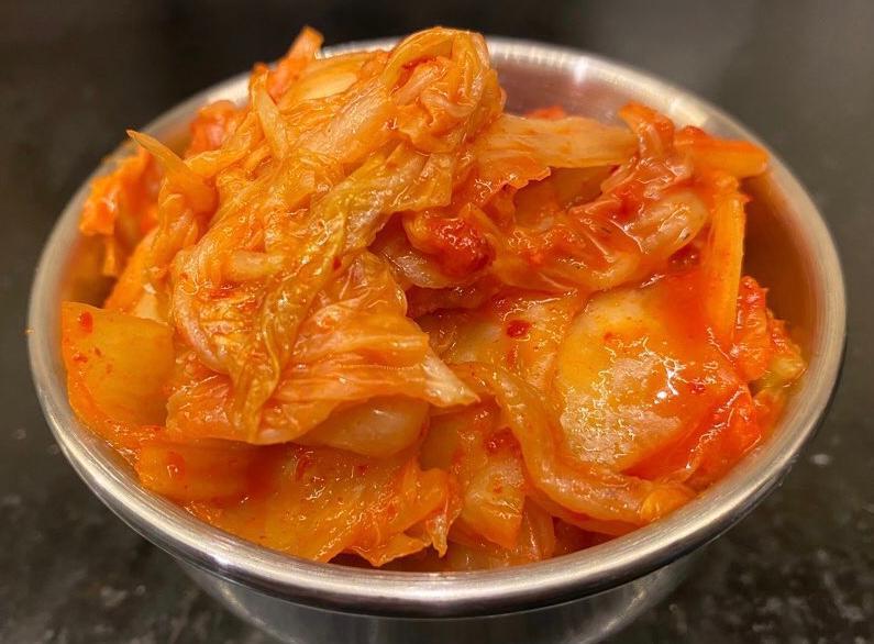 Kimchi · 8oz. Homemade spicy fermented napa cabbage.