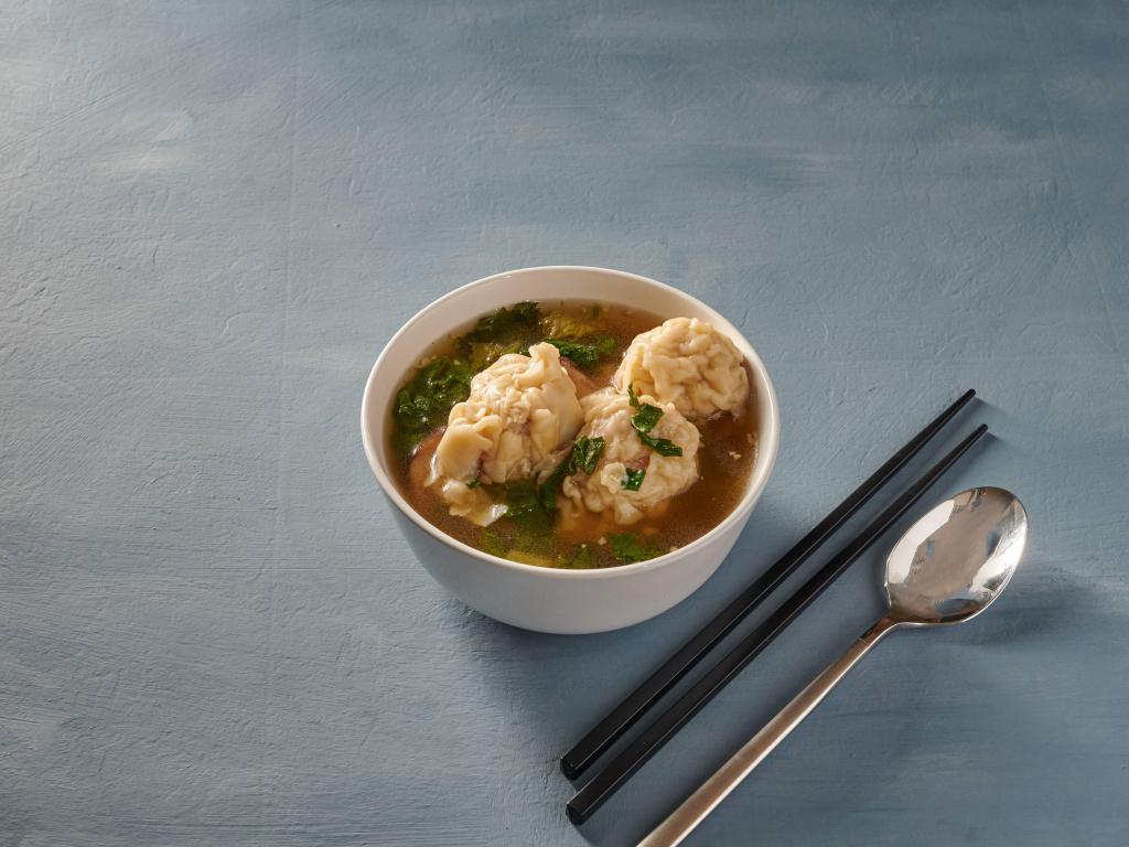 Wonton Soup · Shrimp and chicken dumplings in a Chinese chicken broth.
