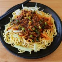 Cold Spicy Noodles (Sichuan Liang Mian) · Don't be fooled by the average looking picture. These cold noodles are chilled handmade nood...
