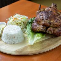 Whole Chicken with 2 Sides · White and dark meat.