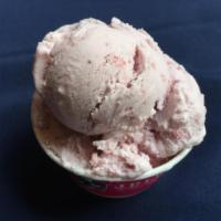 Strawberry (Coconut) Dairy Free Ice Cream · Our dairy-free coconut base blended with pureed strawberries. Vegan and gluten free.