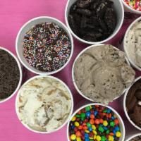 Make Your Own Sundae Kit (serves up to 5) · Make your own sundae at home! Kit contains 1 quart ice cream, 1 wet topping of your choice, ...