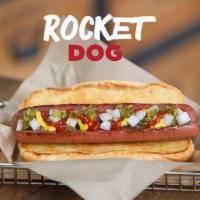 Rocket Dog · Nathan’s famous all-beef frank served with your choice of ketchup, mustard, relish or choppe...