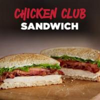 Chicken Club Sandwich · Grilled chicken breast or chicken tenders with thick-cut Applewood smoked bacon, crisp leaf ...