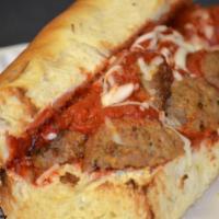 Meatball Sandwich · Lean meatballs in marinara sauce topped with melted mozzarella.