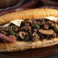 Philly Cheesesteak · Lean steak with cheese, bell peppers, mushrooms, and onions.