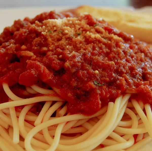 Spaghetti Bolognese · Spaghetti served with Zorbas homemade meat or marinara sauce. Served with bread and butter.