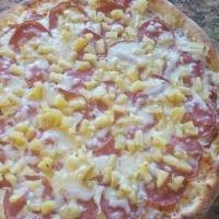6. Hawaiian Pizza · Canadian bacon, pineapple and mozzarella.