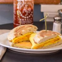 Egg and Cheese w Meat Sandwich · Locally sourced eggs cooked to serve with cheddar cheese. 