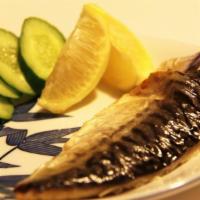 E7. Saba · Grilled mackerel with salt. Served with miso soup, house salad, and rice.