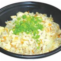 70. Chicken Fried Rice Bowl · Served with vegetables and egg.