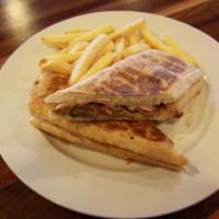 Cuban Sandwich Lunch · Slow roasted pork loin, smoked ham, Swiss cheese, pickles and Creole mayo served on grilled ...