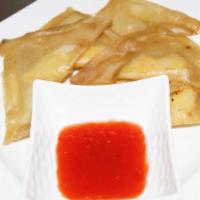 (ap) 10 Piece Crab Puffs · Crab and cheese fried in a wonton shell. lowest price in town.  most restaurant 6pc for $6