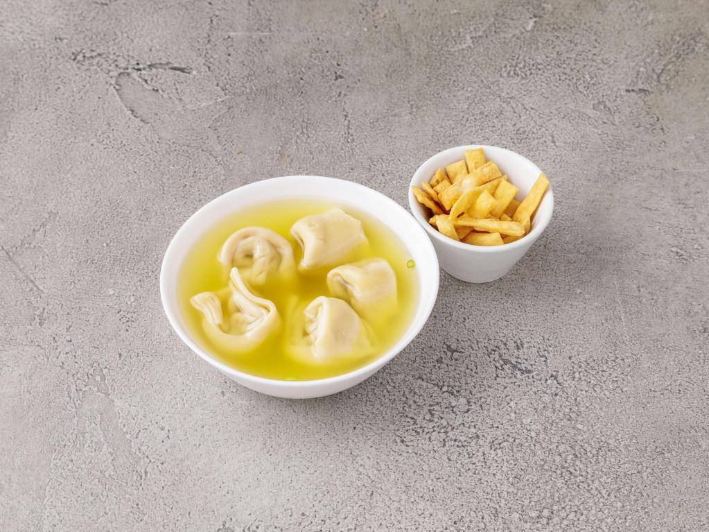 Wonton Soup · Served with crispy noodles. 