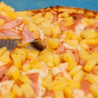 Hawaiian Pizza · Extra Canadian bacon, extra pineapple, and extra cheese.