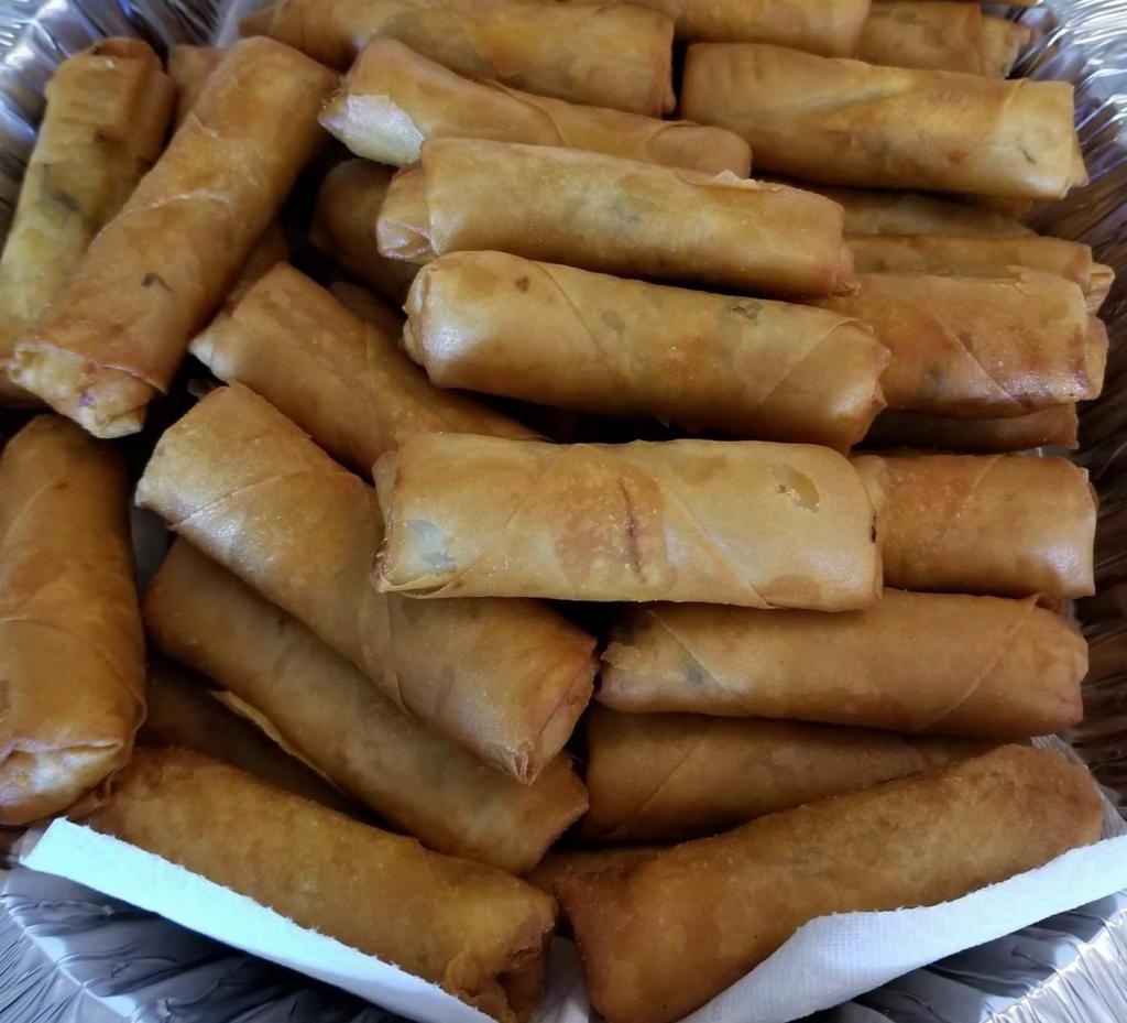 3 Pieces Egg Rolls · Savory filling wrapped in a paper thin wrapper and deep-fried.