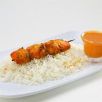 Kids Tikka Plate · Grilled chicken, basmati rice, and tikka masala sauce.
