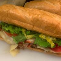 Heroes Cheesesteak Sub · Steak or chicken, grilled when ordered with onions, green peppers, mushrooms, Provolone chee...