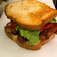 BLT Sandwich · A generous portion of Applewood smoked bacon with lettuce, tomato, and mayonnaise on toasted...