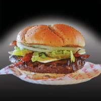 Big Bite Burger · 1/2 lb. Choice of Beef Blended with Brisket.