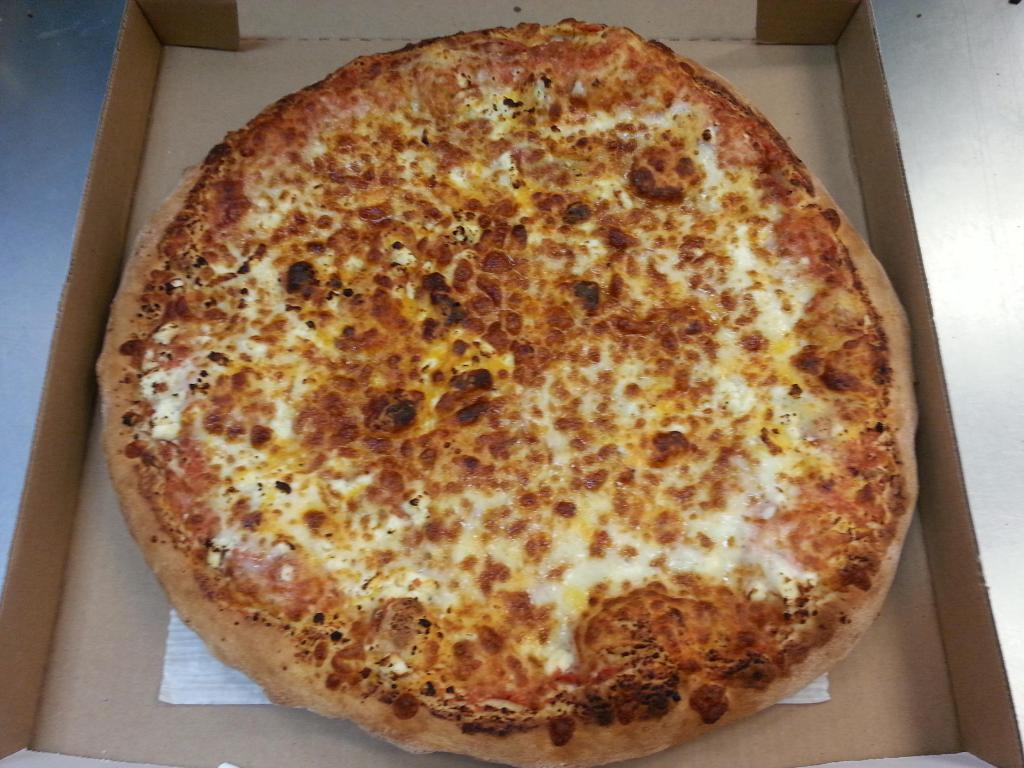 Cheese Lover's Pizza · Mozzarella, Romano Parmesan, cheddar, American and feta cheeses.