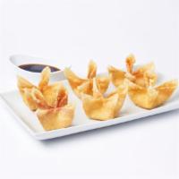 Cream Cheese Wontons · Cream cheese blended with green onions and diced water chestnuts in a crisp wonton.