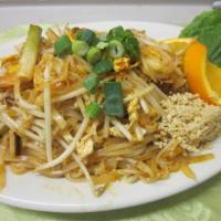 2. Pad Thai Noodle · Rice noodles stir-fried in tamarind sauce with egg, bean sprout, green onion and a side of g...