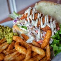 Cool Boy Sandwich · Served with lettuce, coleslaw and lemon mayo. Comes with two sides.