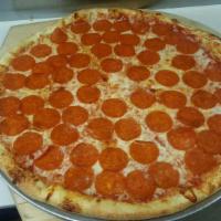 Pepperoni Pizza · An American tradition. Mozzarella cheese and pepperoni with tomato sauce.