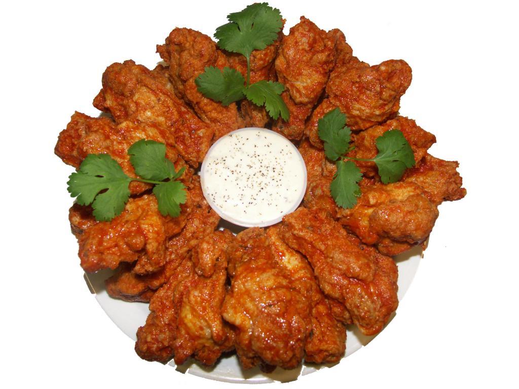 Wings · 10 pieces. Served with ranch.