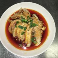 A3. Chicken in Chili Sauce 口水鸡 · Spicy.