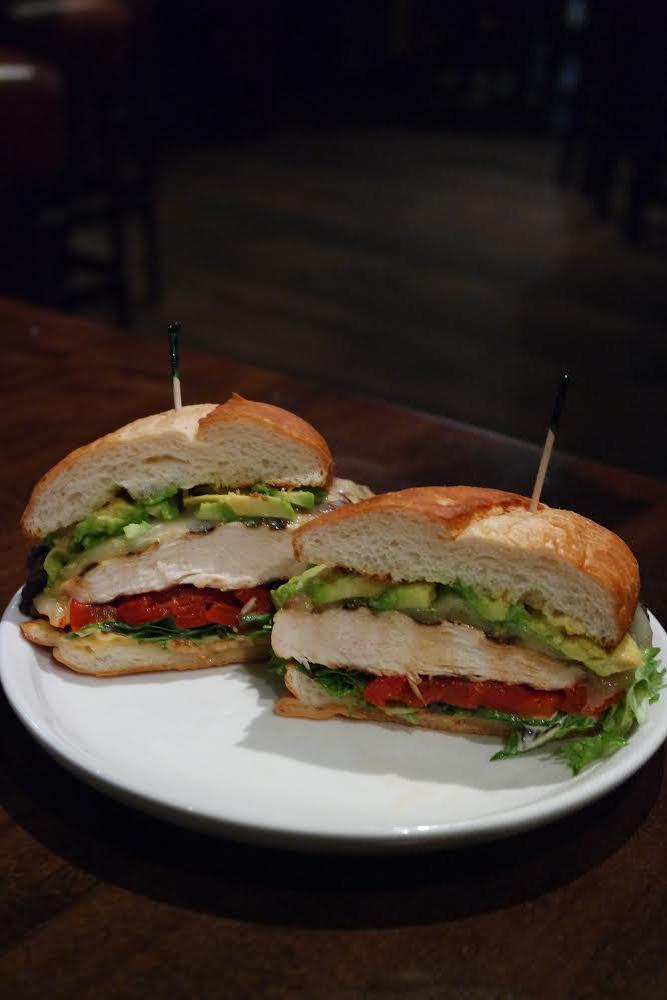 Grilled Chicken Sandwich · Grilled Chicken Breast, pepper jack cheese, roasted bell pepper, avocado, mixed greens, chipotle aioli. Served w/ house potato chips