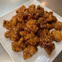 Sesame Chicken Entree · Tender crispy chicken glazed with a sweet sesame sauce.